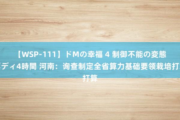 【WSP-111】ドMの幸福 4 制御不能の変態ボディ4時間 河南：询查制定全省算力基础要领栽培打算