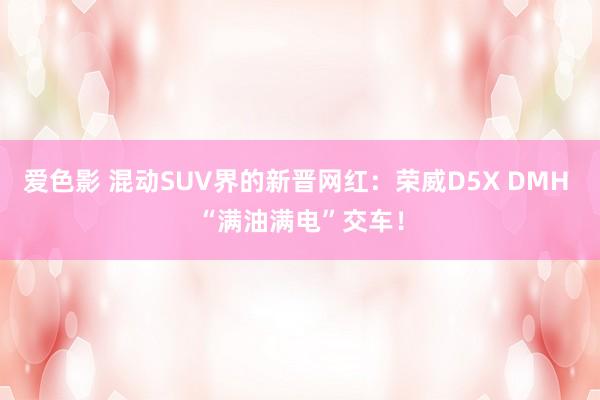 爱色影 混动SUV界的新晋网红：荣威D5X DMH “满油满电”交车！