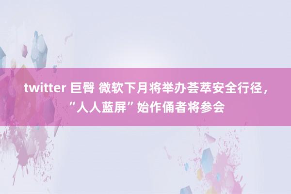 twitter 巨臀 微软下月将举办荟萃安全行径，“人人蓝屏”始作俑者将参会