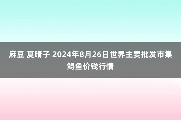 麻豆 夏晴子 2024年8月26日世界主要批发市集鲟鱼价钱行情