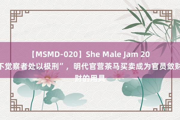 【MSMD-020】She Male Jam 20 “关口不觉察者处以极刑”，明代官营茶马买卖成为官员敛财的用具