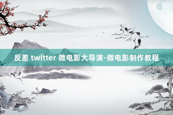 反差 twitter 微电影大导演-微电影制作教程