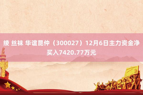 绫 丝袜 华谊昆仲（300027）12月6日主力资金净买入7420.77万元