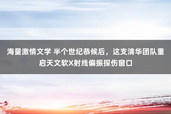 海量激情文学 半个世纪恭候后，这支清华团队重启天文软X射线偏振探伤窗口